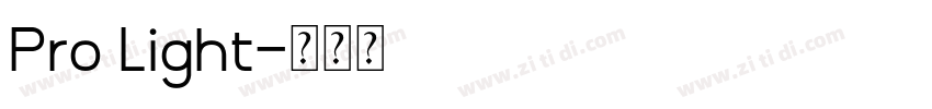 Pro Light字体转换